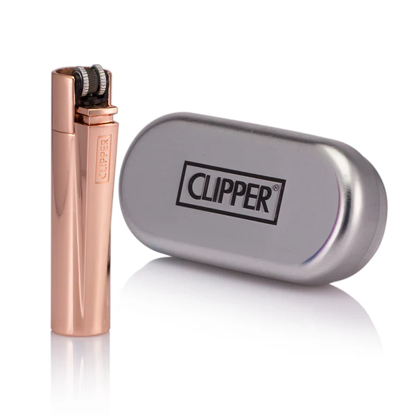 Clipper Rose Gold Metal Jet Flame
