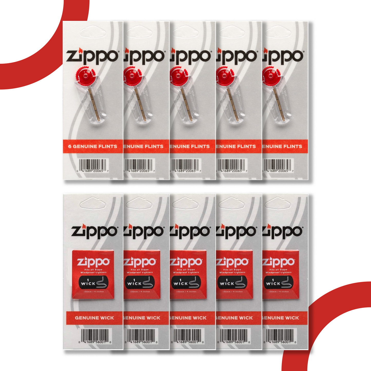 Zippo Flints and Wicks - Pack of 5