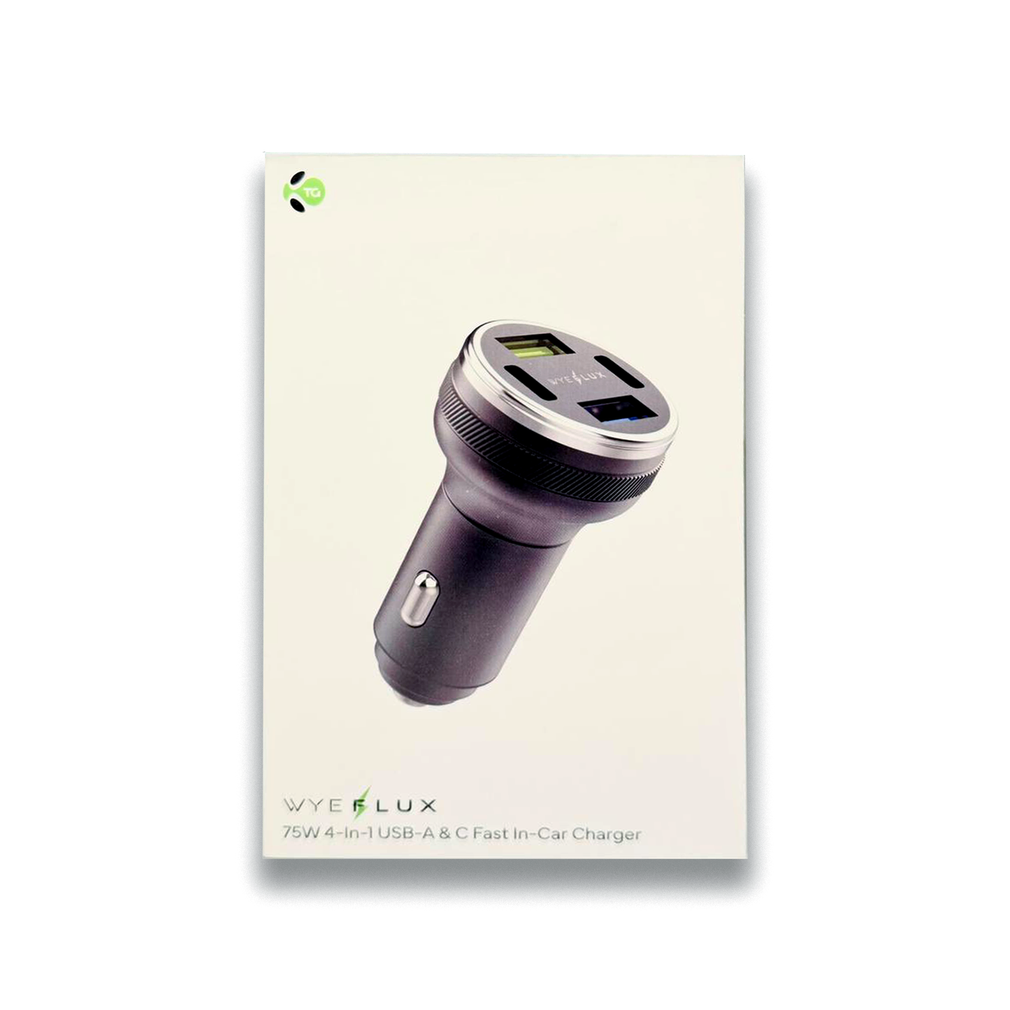 WYE FLUX 75W 4-In-1 USB-A & C Fast In-Car Charger