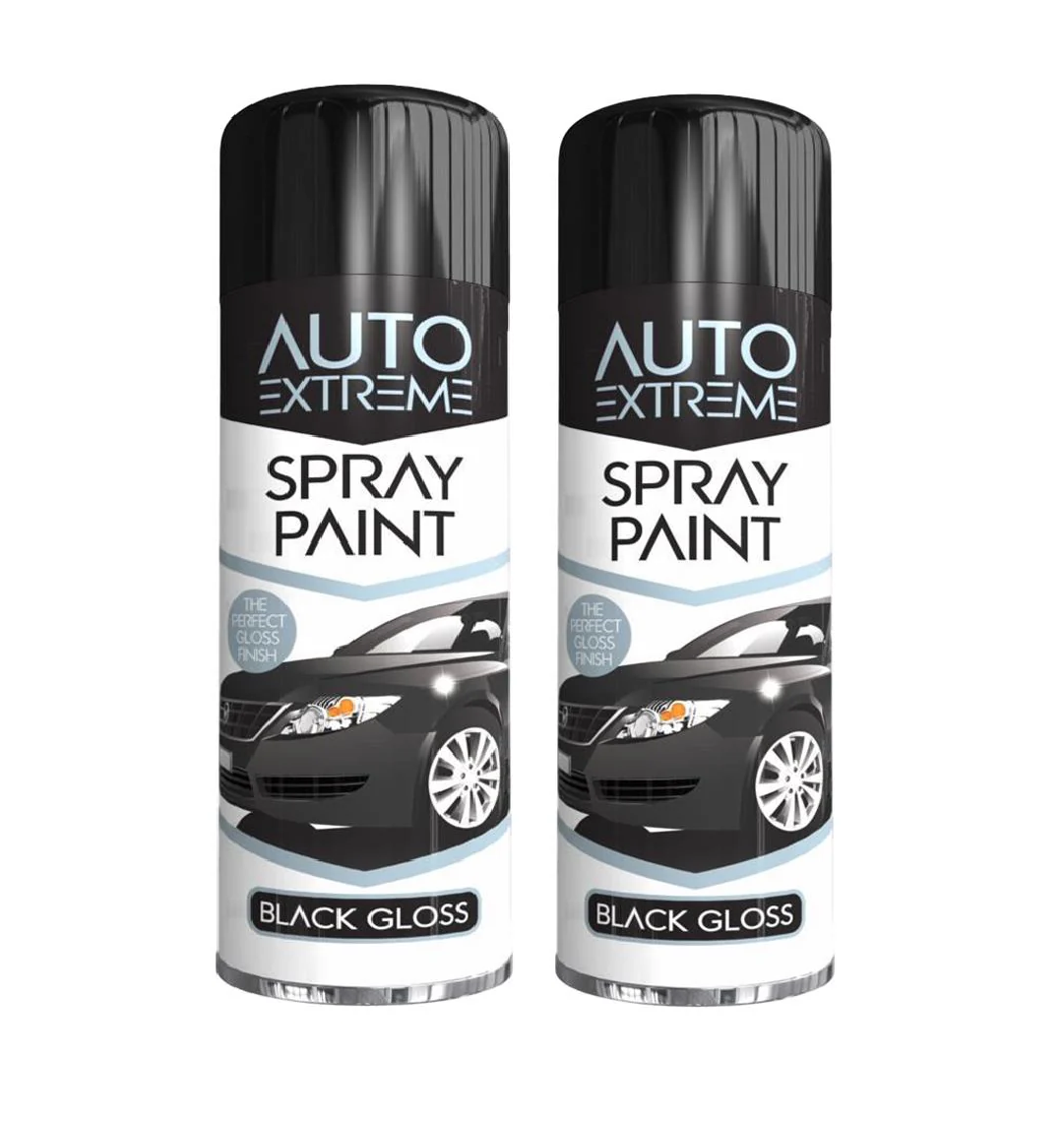 Auto Extreme Black Gloss Spray Paint - 250ml