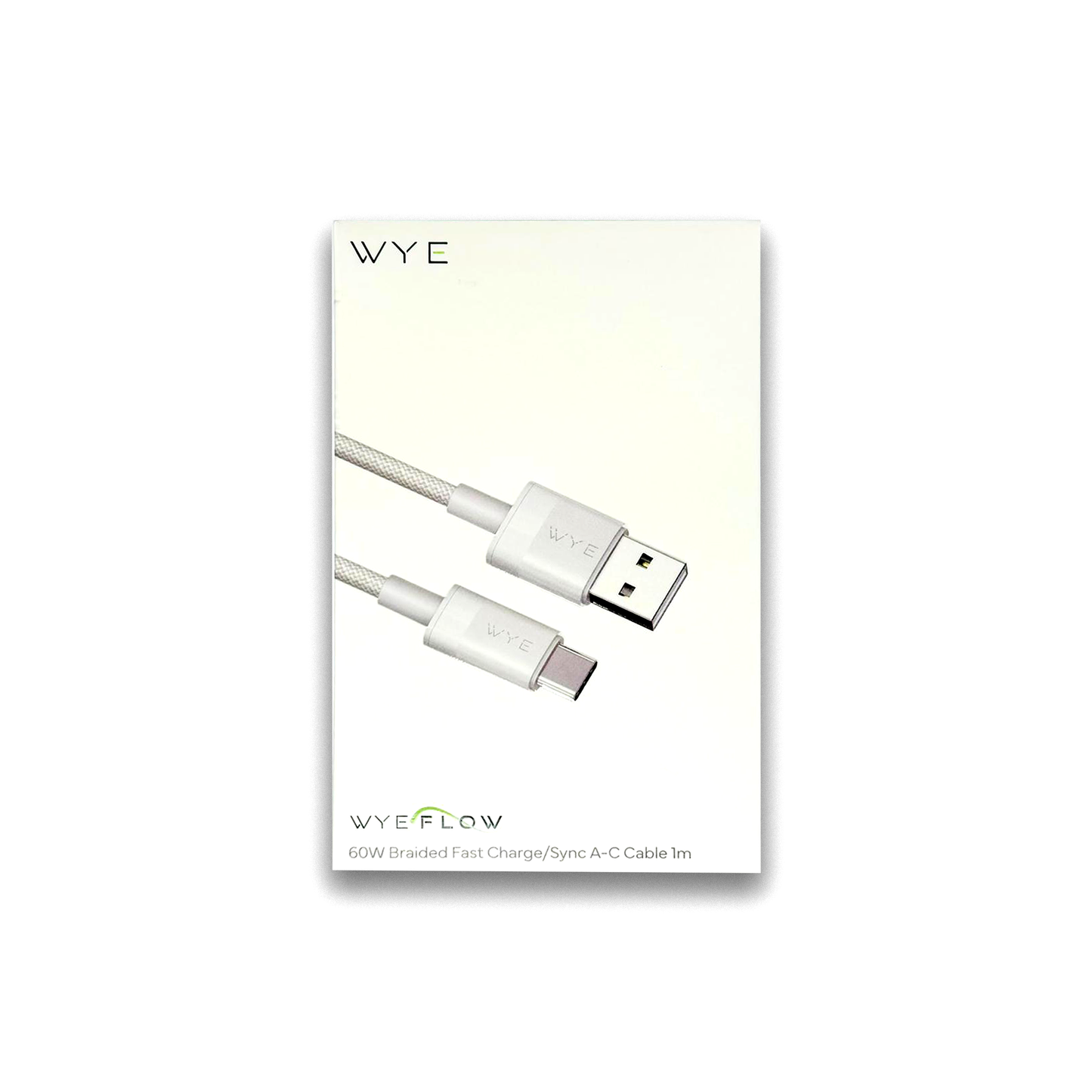 WYE FLOW 60W Braided Fast Charge/Sync A-C Cable 1 meter