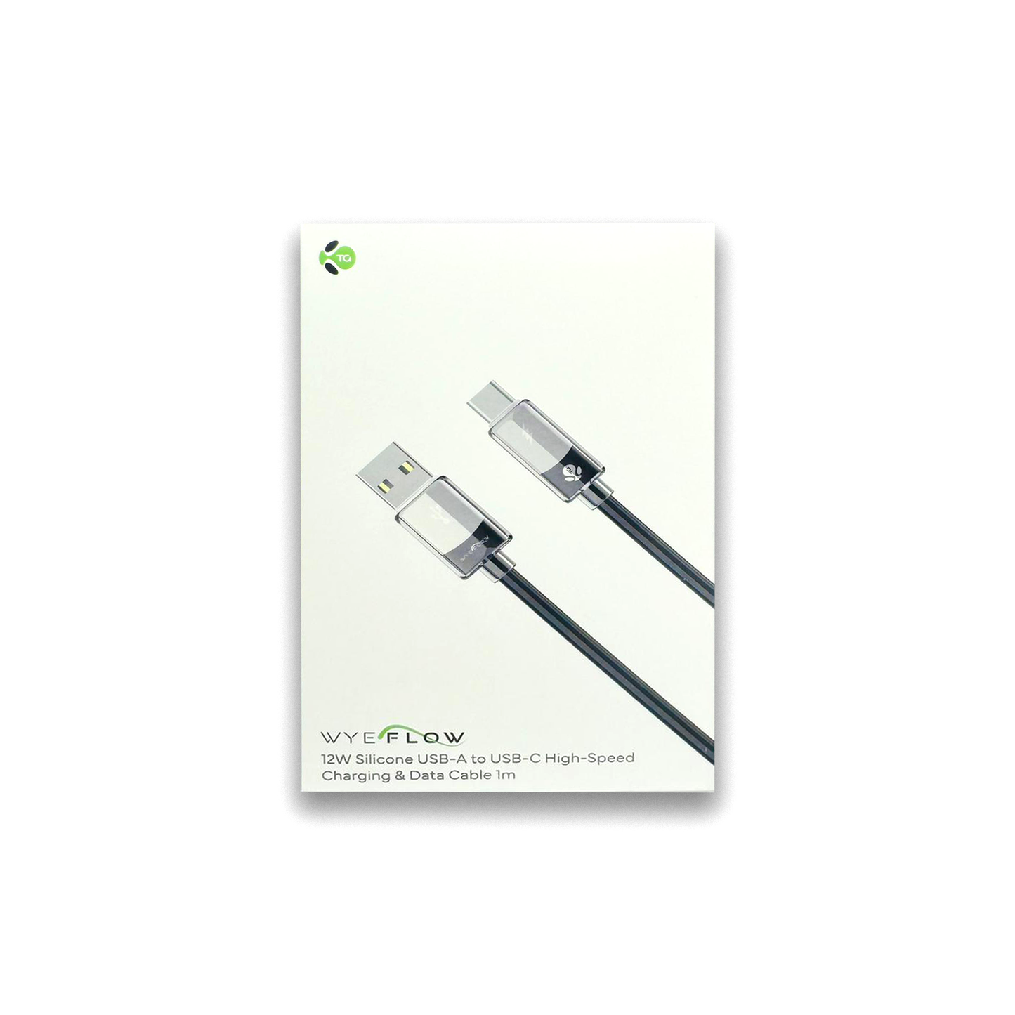 WYE FLOW 12W Silicon USB-A to USB-C High-Speed Charging & Data Cable 1 meter