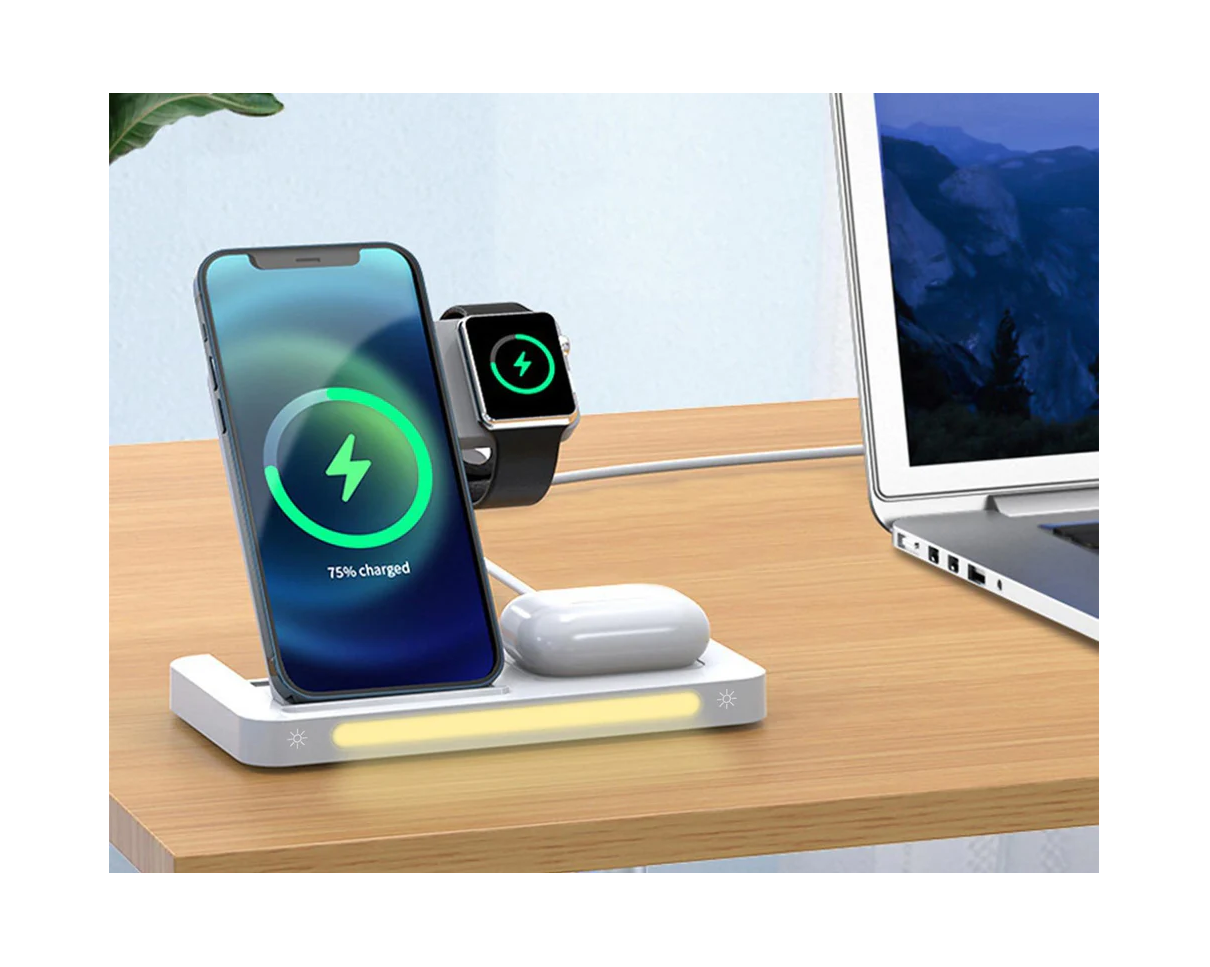 WYE FLUX 15W 3-in-1 Wireless Charging Stand with LED Light
