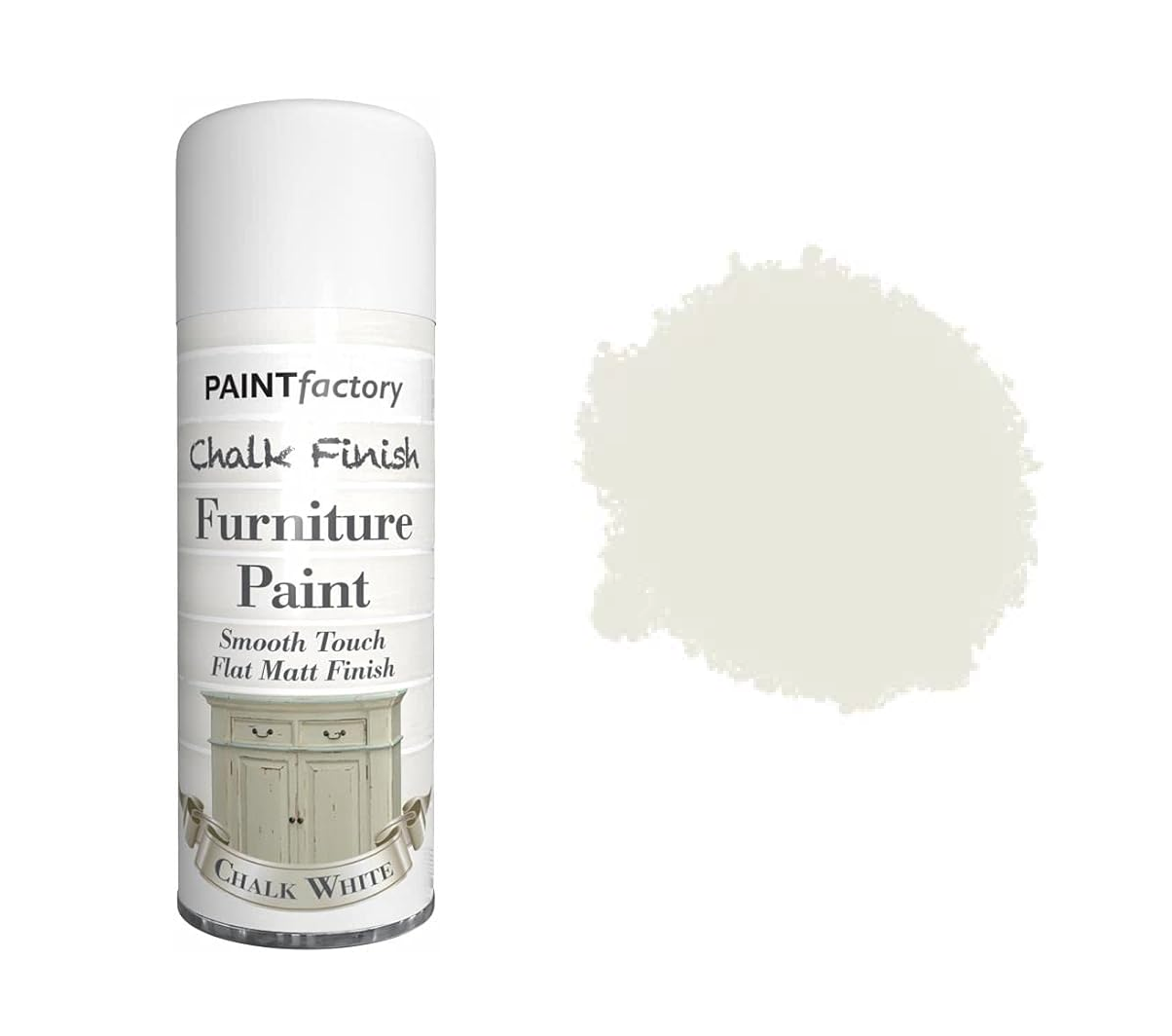 Paint Factory White Chalk Furniture Matt Finish Spray Paint - 400ml