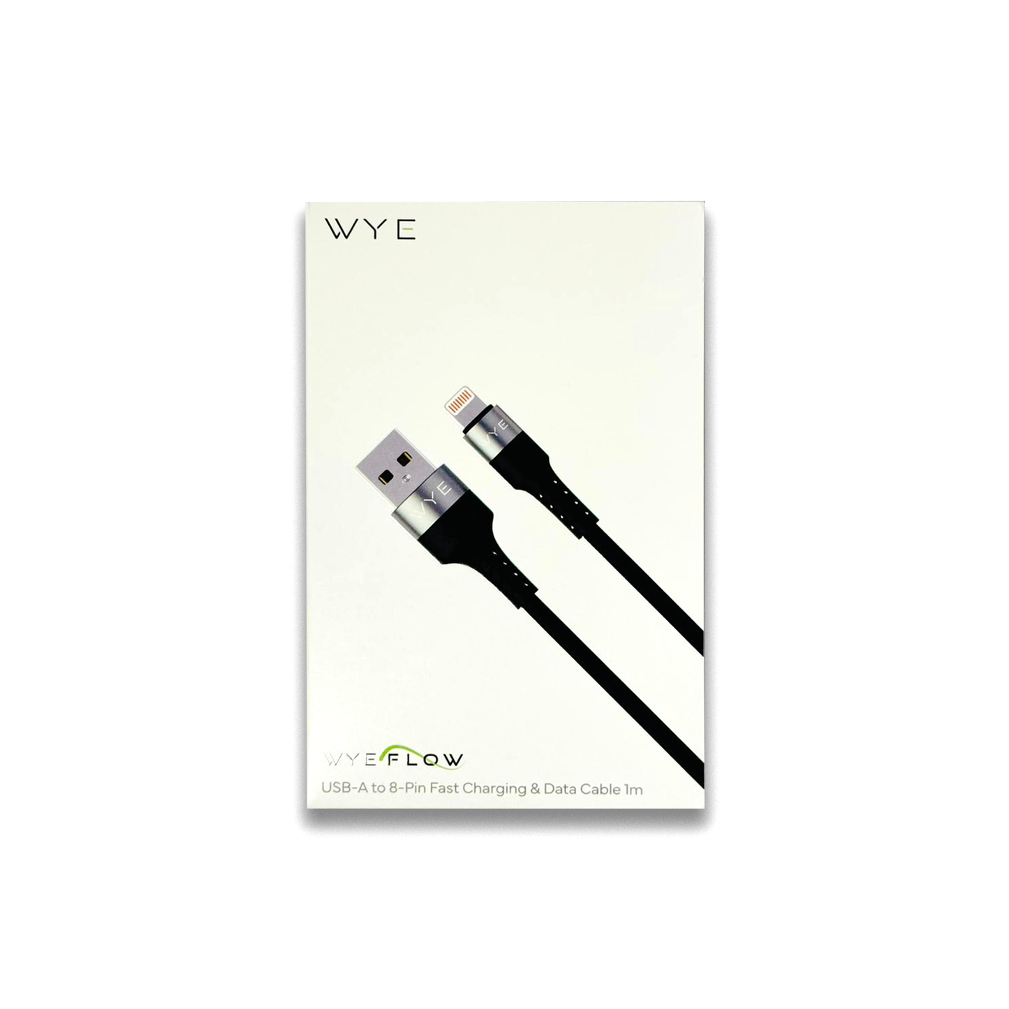 WYE FLOW USB-A to 8-Pin Fast Charging & Data Cable 1 meter