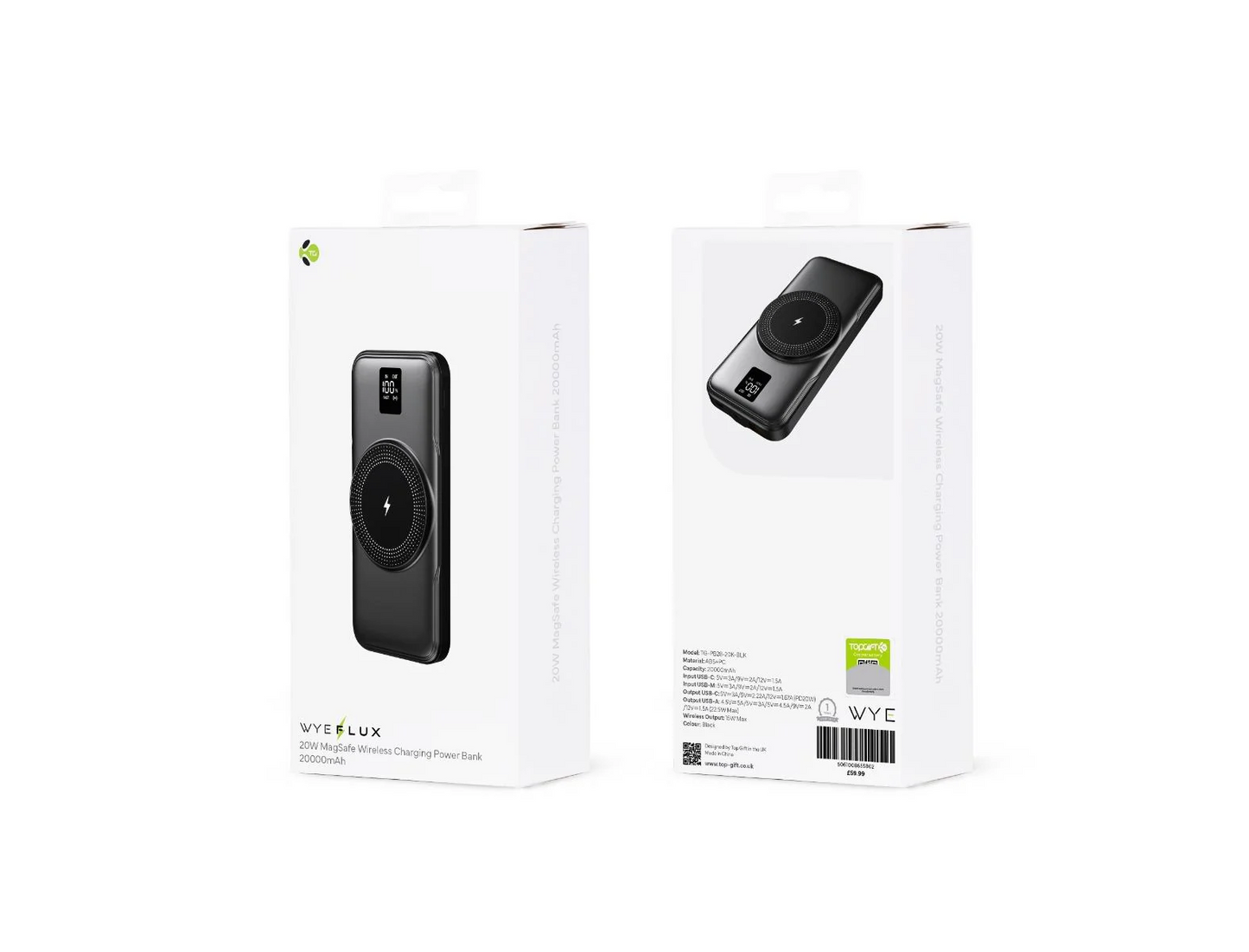 WYE FLUX 20W MagSafe Wireless Charging Power Bank 10000mAh