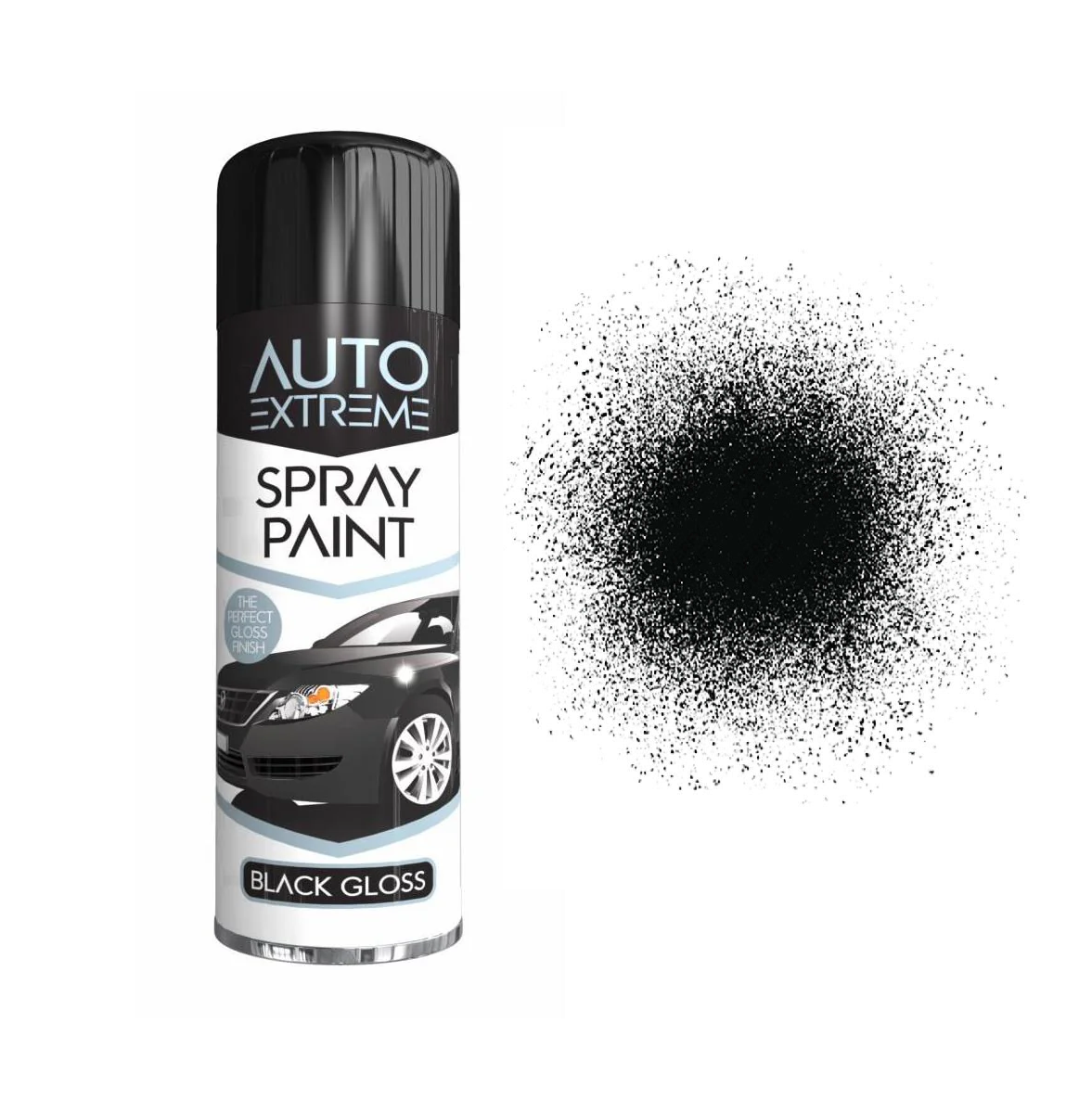 Auto Extreme Black Gloss Spray Paint - 250ml