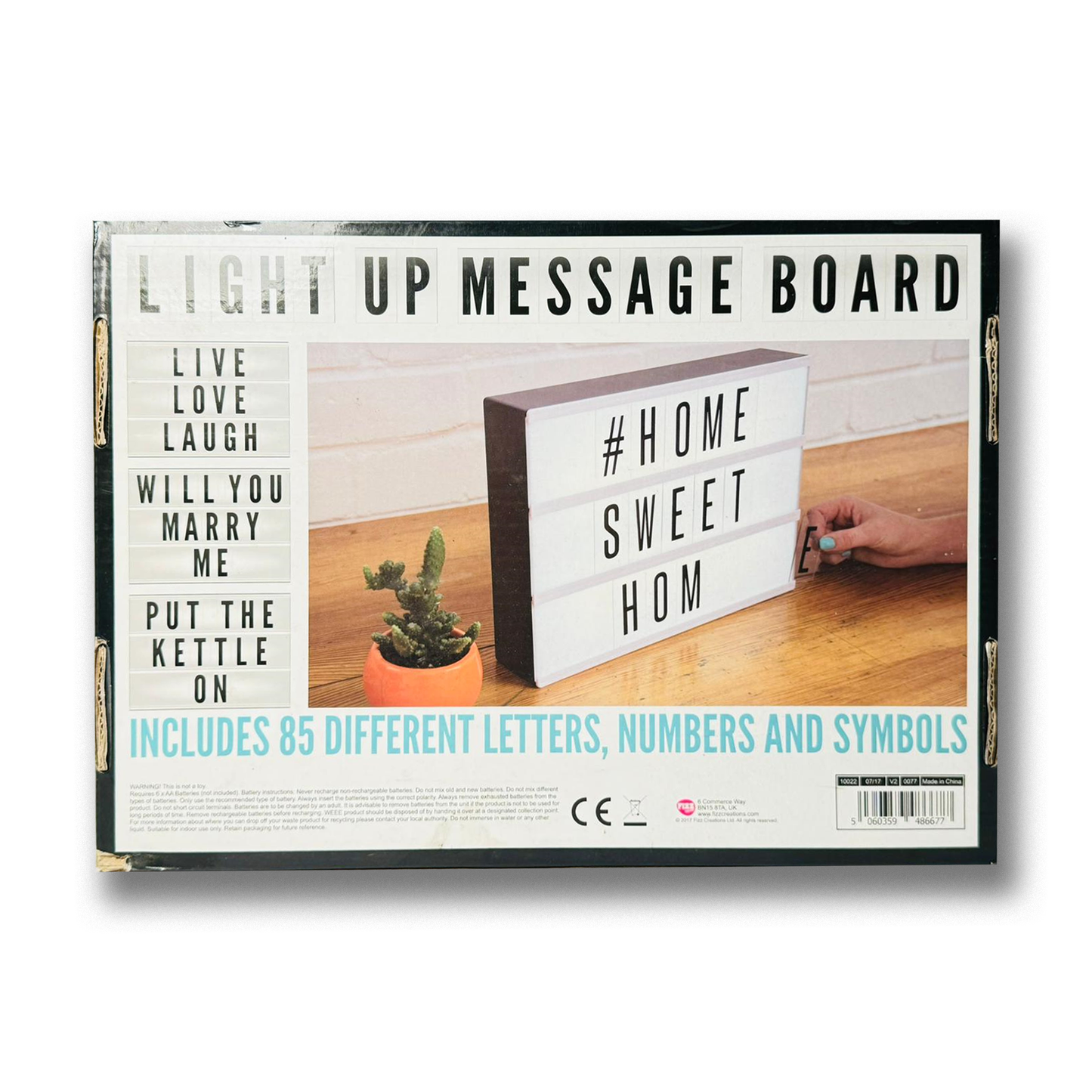 Vintage Style Light up Message Board