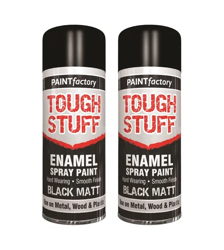 Paint Factory Tough Stuff Enamel Black Matt - 400ml