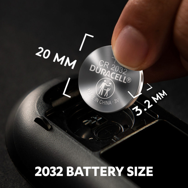 Duracell DL2032 CR2032 Lithium Coin Cell Batteries | 2 Pack