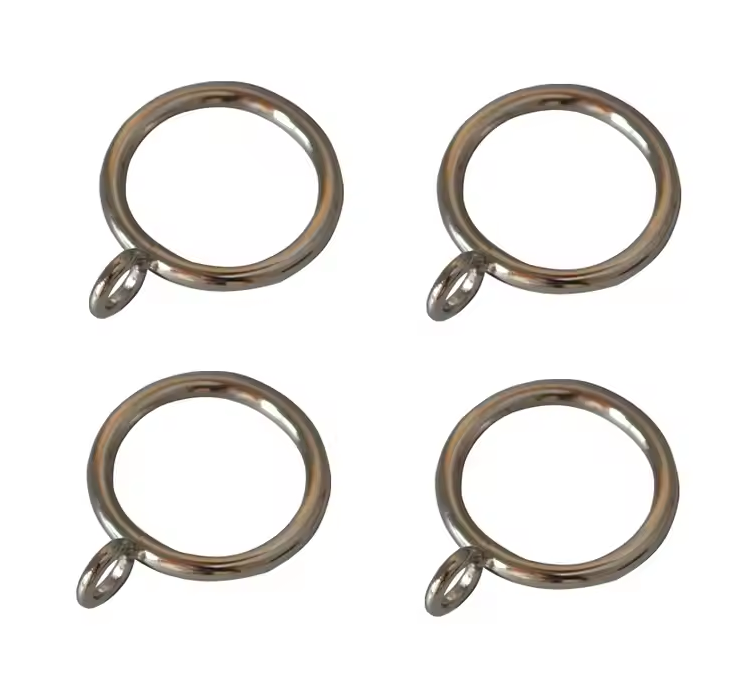 Silver Curtain Rings Without Clips 30mm - Pack of 12