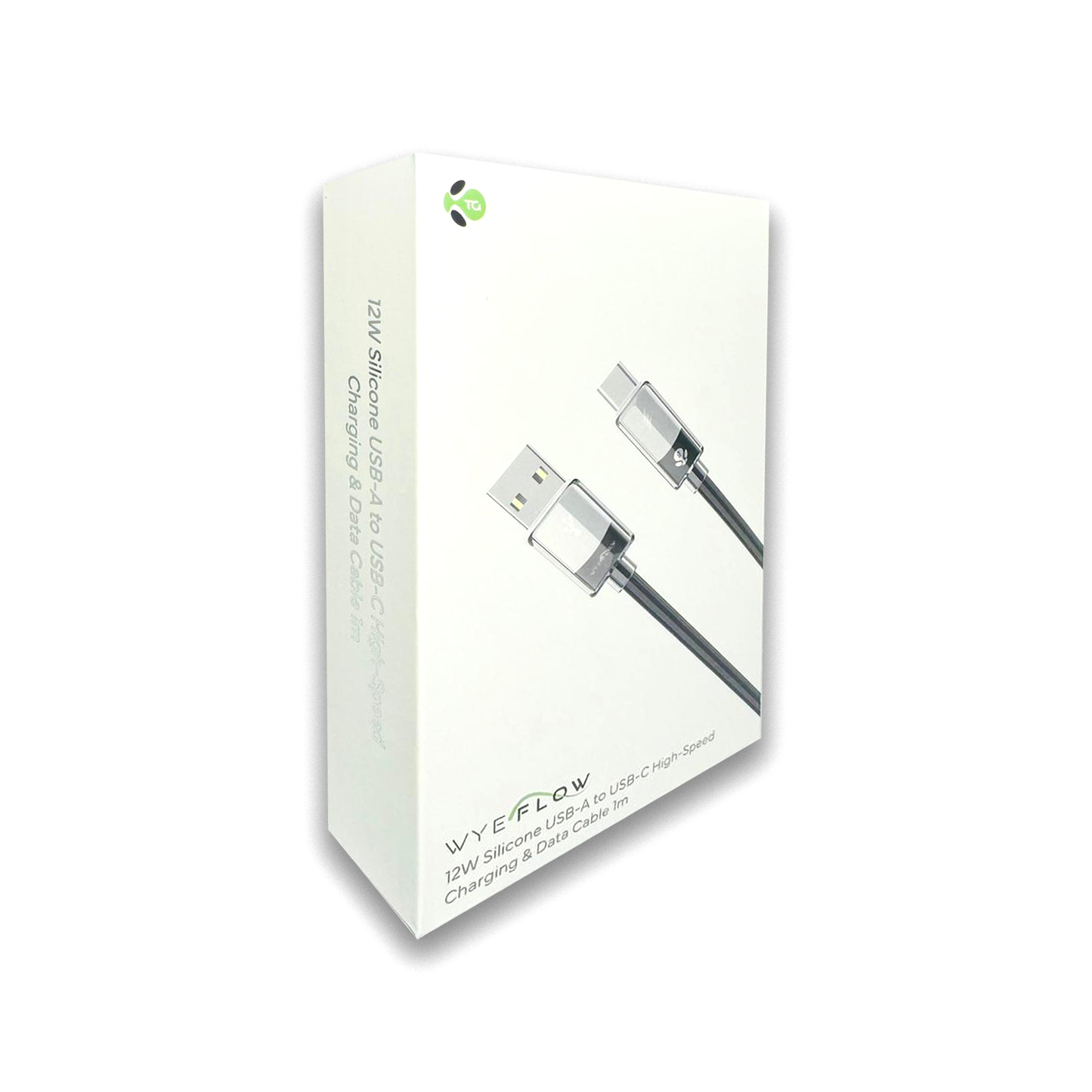WYE FLOW 12W Silicon USB-A to USB-C High-Speed Charging & Data Cable 1 meter