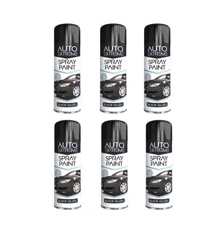 Auto Extreme Black Gloss Spray Paint - 250ml