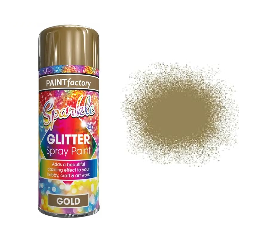 Paint Factory Sparkle Glitter Gold Spray Paint - 200ml