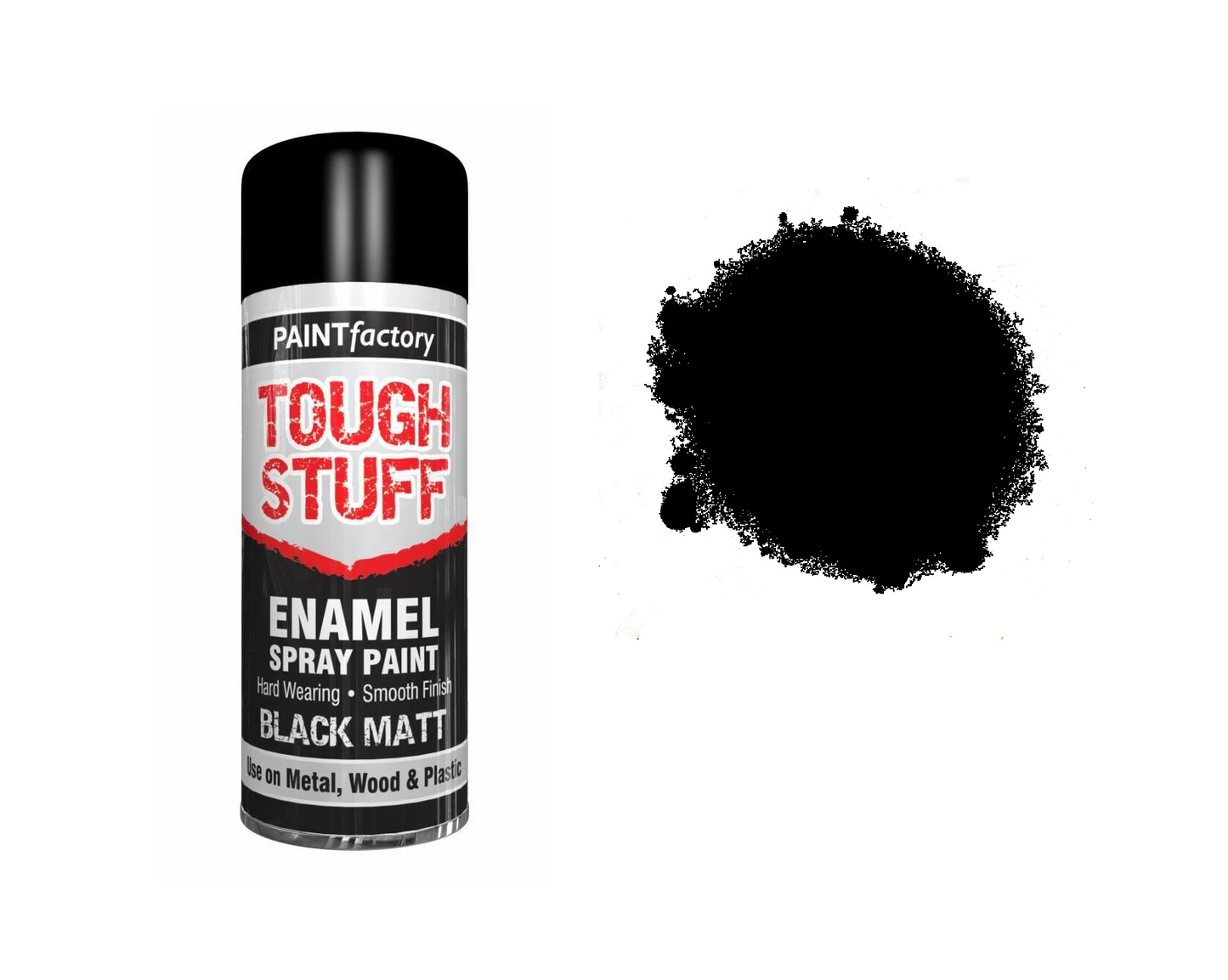Paint Factory Tough Stuff Enamel Black Matt - 400ml