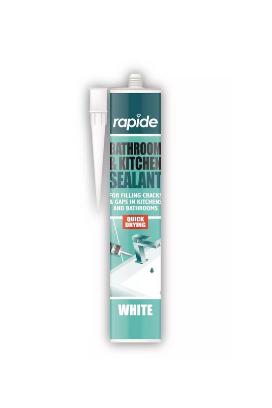 Rapide Bathroom & Kitchen Silicone Sealant - White