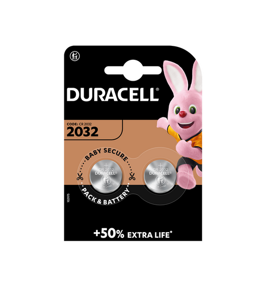 Duracell DL2032 CR2032 Lithium Coin Cell Batteries | 2 Pack