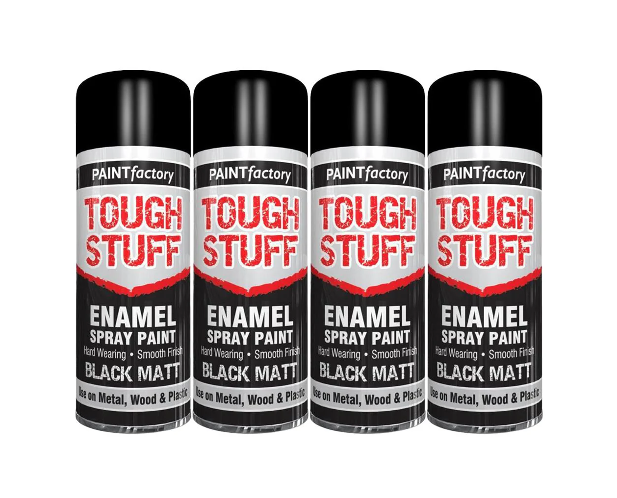 Paint Factory Tough Stuff Enamel Black Matt - 400ml