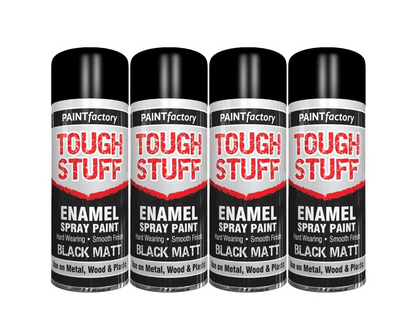 Paint Factory Tough Stuff Enamel Black Matt - 400ml