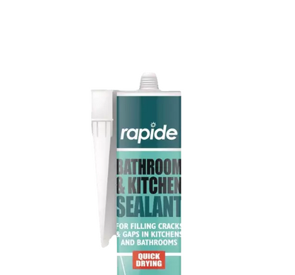 Rapide Bathroom & Kitchen Silicone Sealant - White