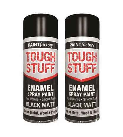 Paint Factory Tough Stuff Enamel Black Matt - 400ml
