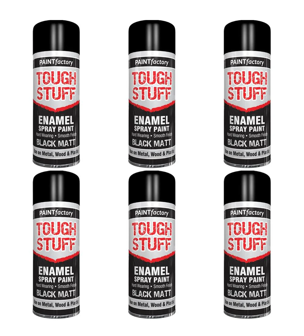 Paint Factory Tough Stuff Enamel Black Matt - 400ml