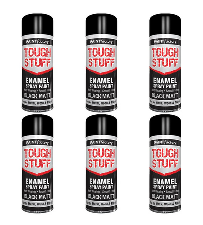 Paint Factory Tough Stuff Enamel Black Matt - 400ml