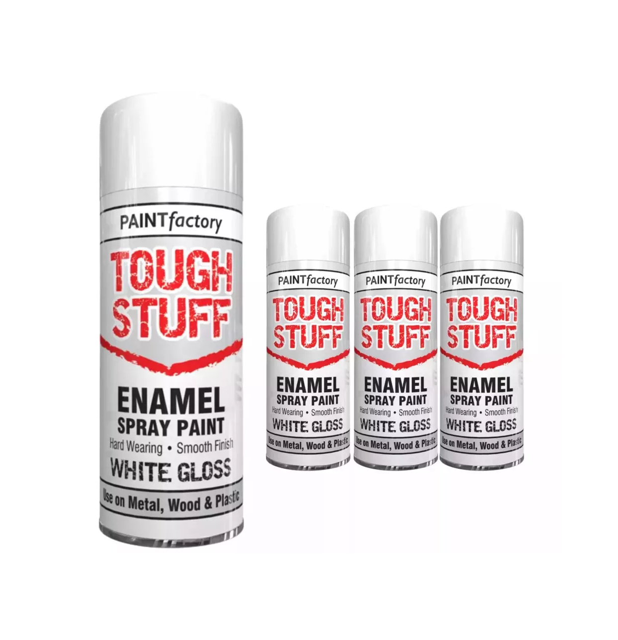 Paint Factory Tough Stuff Enamel White Gloss Spray Paint - 400ml